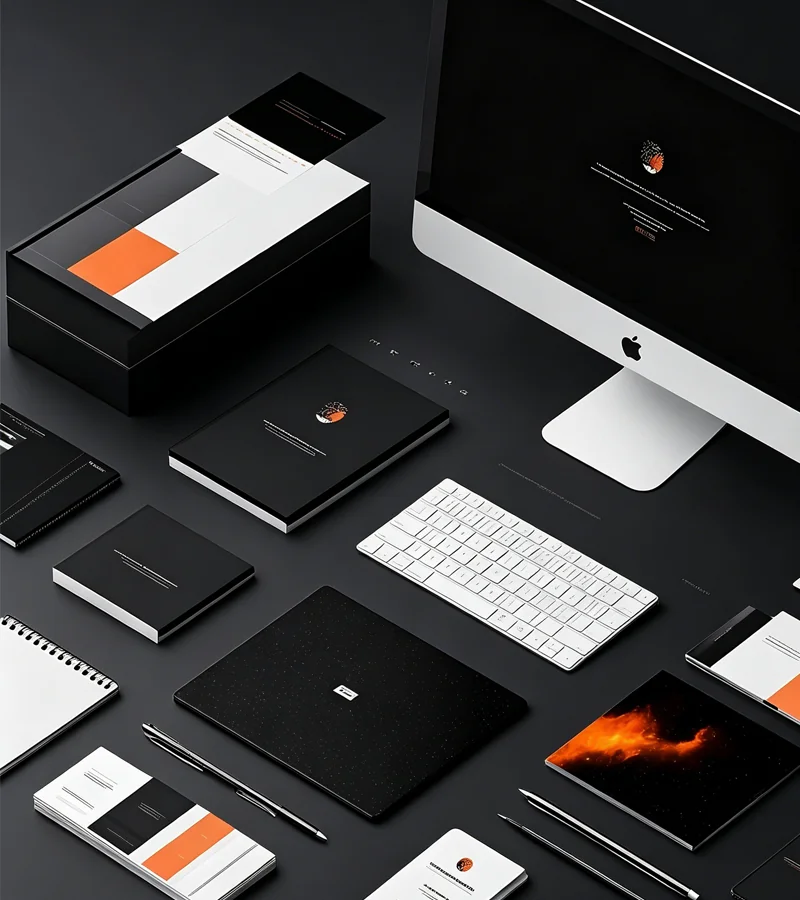 Brand identity design services - comprehensive visual identity systems including logos, color palettes, and brand guidelines