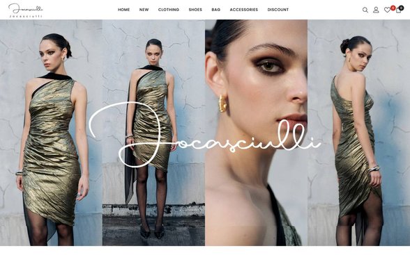 Jocasciulli luxury fashion brand case study - elegant e-commerce website