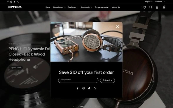 Sivga audio equipment e-commerce case study - premium product showcase