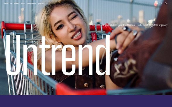 Untrend streetwear brand case study - bold contemporary online store