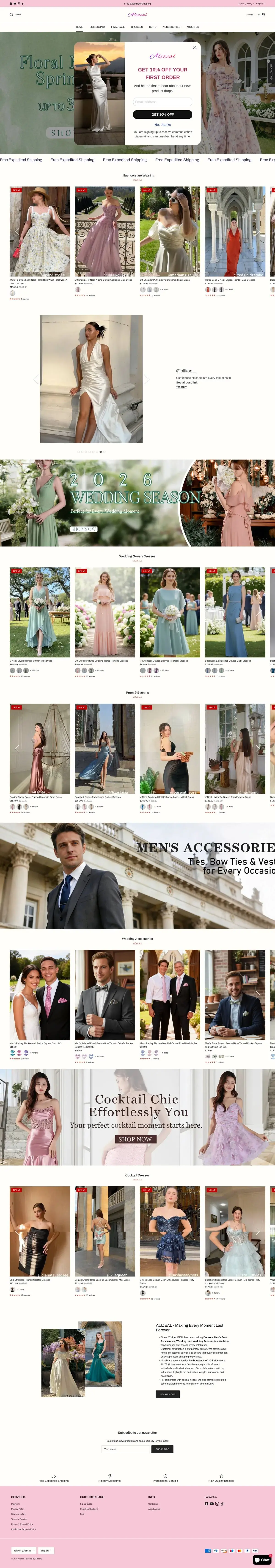 Alizeal silk accessories online boutique - elegant luxury shopping