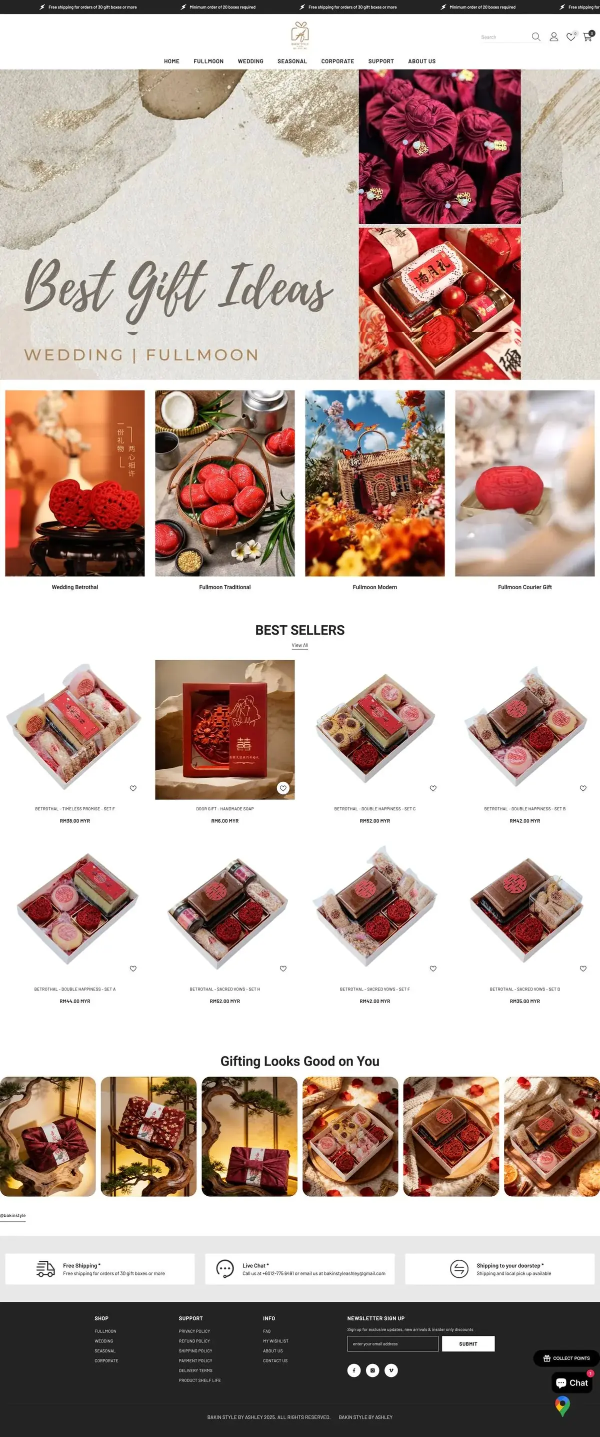 Bakin Style bakery e-commerce website - artisan bread and pastries