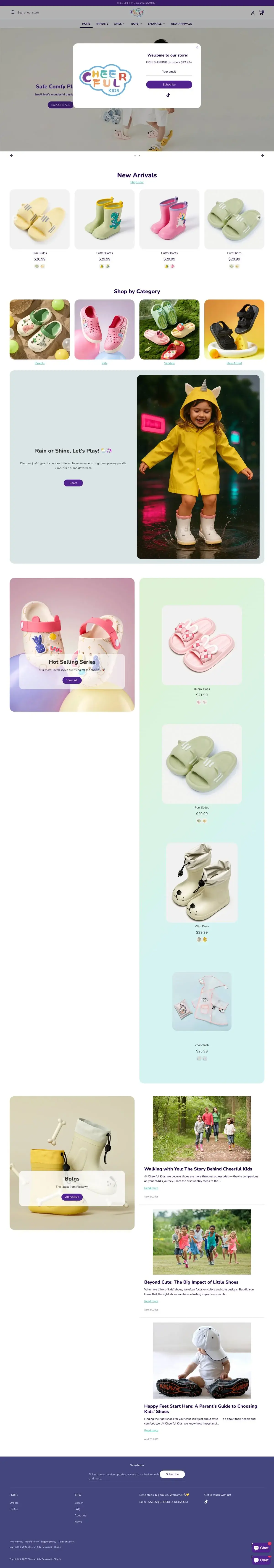 Cheerful children lifestyle brand website - playful colorful design