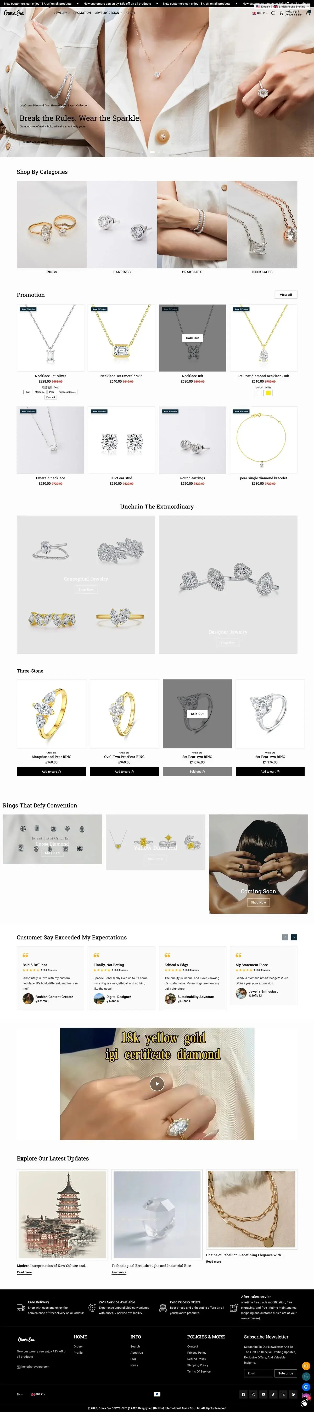 Oun Cia contemporary jewelry brand - handcrafted artisan pieces