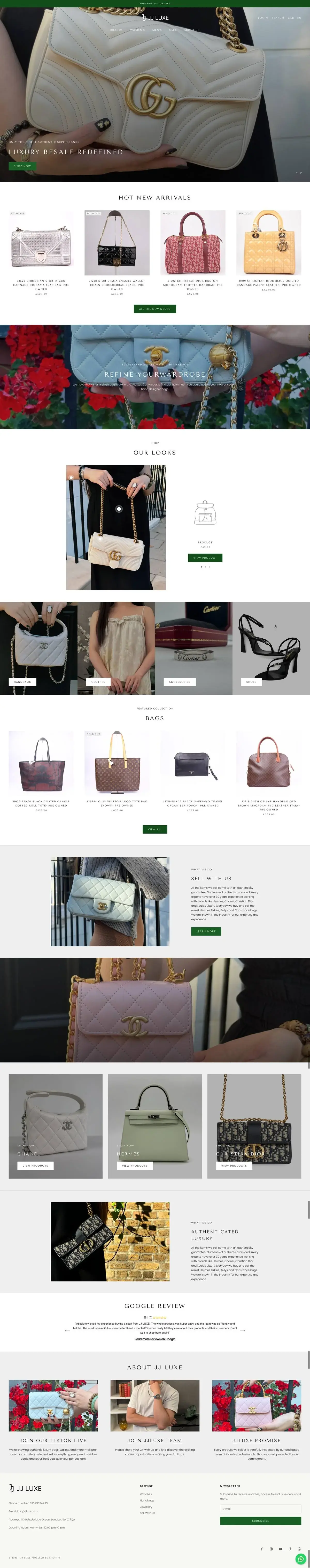 JJ Luxe luxury fashion boutique online - designer apparel collection