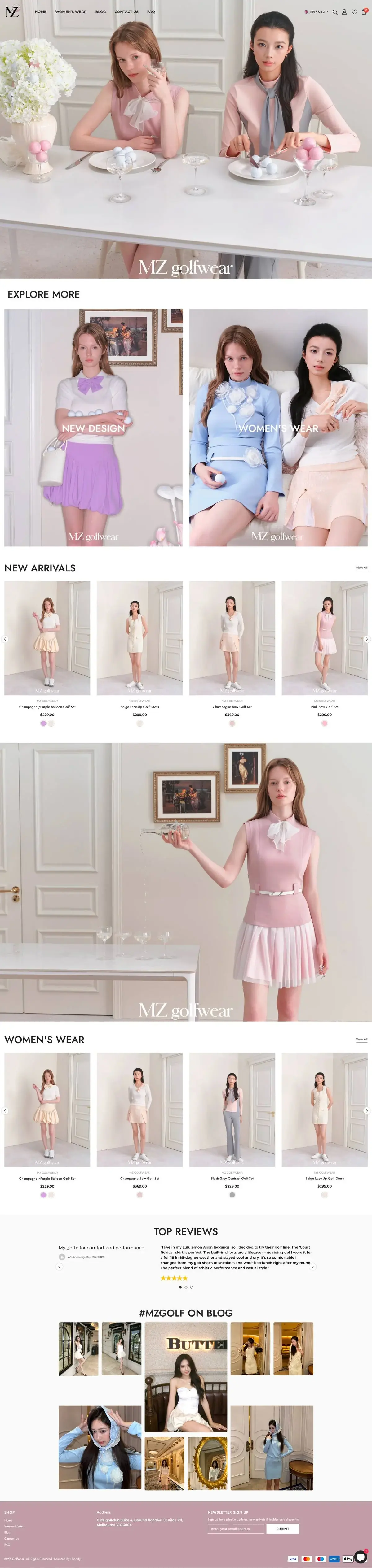 MZ fashion e-commerce website - minimalist product gallery design