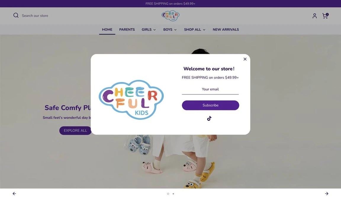 Cheerful children lifestyle brand website - playful colorful design